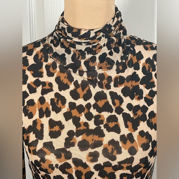Free People Leopard Print Gather Top XS - Picture 9 of 15
